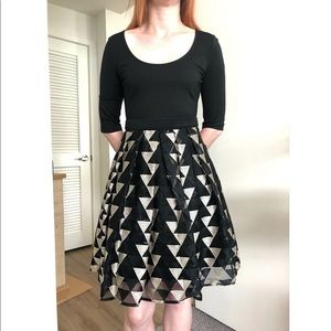 Plenty by Tracy Reese black fit and flare dress